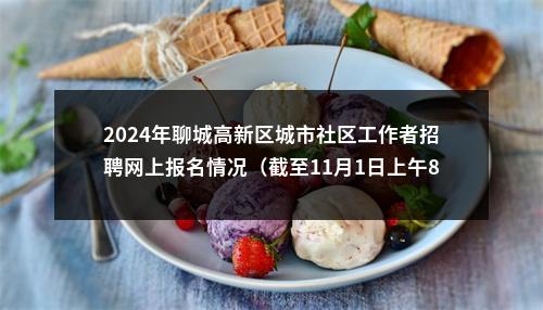 2024年聊城高新区城市社区工作者招聘网上报名情况（截至11月1日上午8:30） 图片