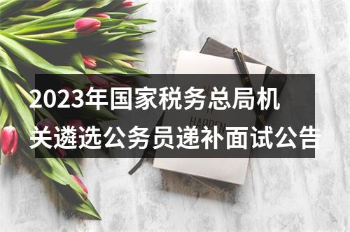 2023年国家税务总局机关遴选公务员递补面试公告 图片