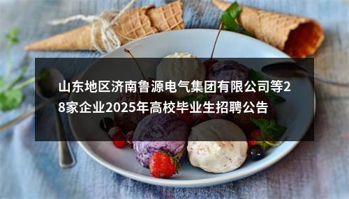 山东地区济南鲁源电气集团有限公司等28家企业2025年高校毕业生招聘公告（第三批） 图片